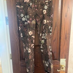 Floral Boot Cut Pants